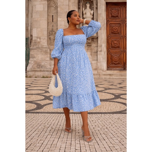 Reformation Dresses & Skirts - Reformation Mica midi dress size 20 floral long sleeve wedding guest NWT